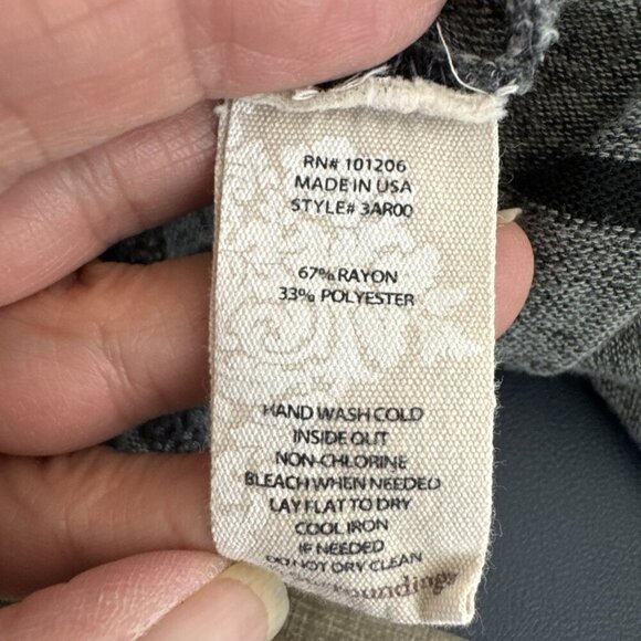 Soft Surroundings Women's Petite XLP A Line Tunic Sweater Gray Stripe - Picture 10 of 12